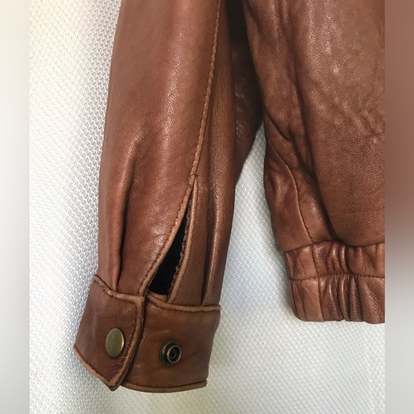 ~Georgetown Design Brown Leather Jacket~ - Picture 9 of 11